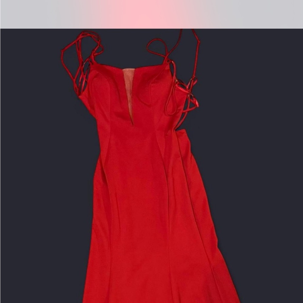 Elegant Red Backless Dress